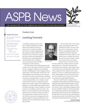 Looking Forward - ASPB News - American Society of Plant Biologists