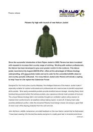PÃ¡ramo fly high with launch of new Halcon Jacket - Paramo