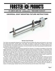 Universal sight MoUnting FixtUre instrUctions - Forster Products
