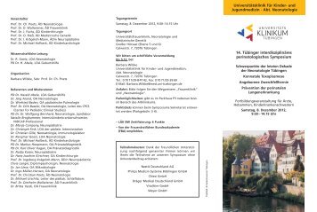 Programm - Universitäts-Frauenklinik Tübingen