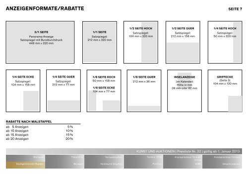 Mediadaten KUNST UND AUKTIONEN 2013 - Zeit Kunstverlag