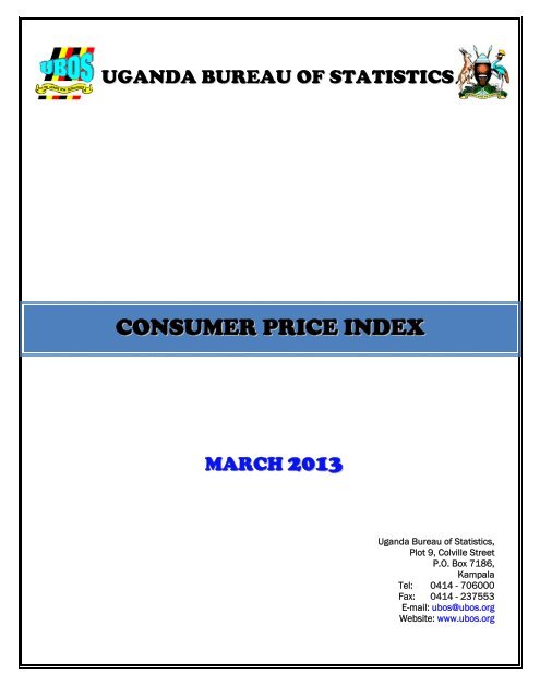 CPI March - Uganda Bureau of Statistics