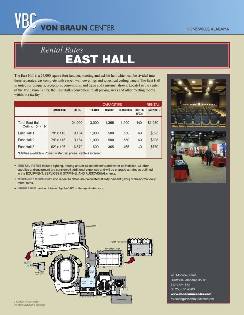 VBC Event Planner Guide - Von Braun Center