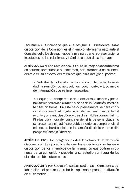 Reglamento Consejo Directivo - Facultad de Humanidades y Ciencias