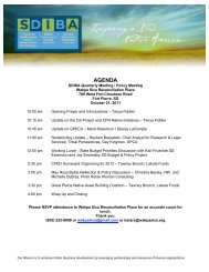 AGENDA - South Dakota Indian Business Alliance