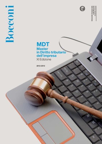 MDT Master in Diritto tributario dell'impresa - UniversitÃƒÂ  Bocconi
