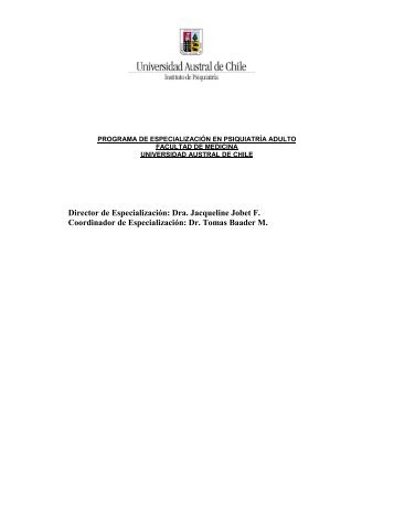 Dr. Tomas Baader M. - Facultad de Medicina - Universidad Austral ...