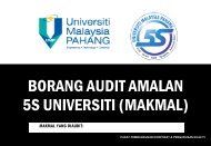 BORANG AUDIT AMALAN 5S - Universiti Malaysia Pahang