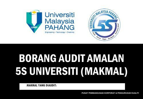 Borang Audit Amalan 5s Universiti Malaysia Pahang
