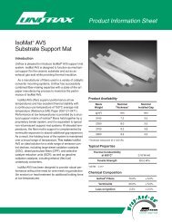 IsoMatÃƒÂ‚Ã‚Â® AV5 Substrate Support Mat Product Information ... - Unifrax