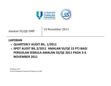 Laporan Quarterly Audit Bil. 1/2011