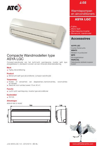 Compacte Wandmodellen type ASYA LGC - Air Trade Centre