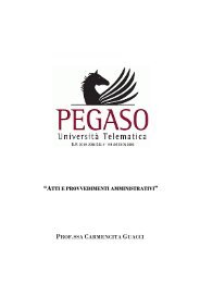 atti e provvedimenti amministrativi - UniversitÃ  Telematica Pegaso
