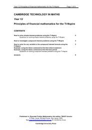 CAMBRIDGE TECHNOLOGY IN MATHS Year 12 Principles of ...