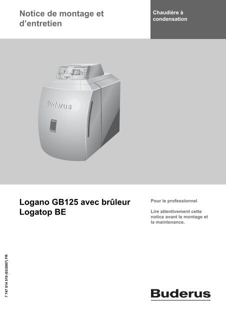 Logano GB125 avec brÃ»leur Logatop BE