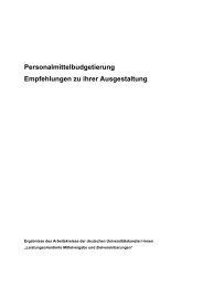 Personalmittelbudgetierung Empfehlungen zu ihrer ... - Uni Kanzler