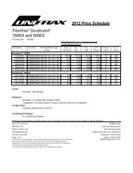 2012 Price Schedule Fiberfrax® Duraboard® 350ES and ... - Unifrax