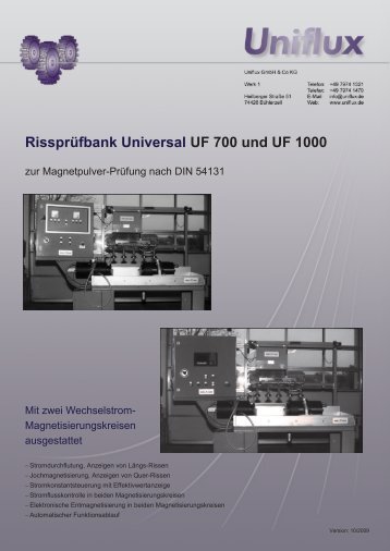 Rissprüfbank Universal UF 700 und UF 1000