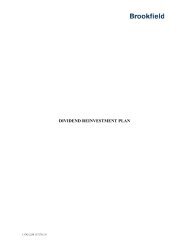 DIVIDEND REINVESTMENT PLAN - Brookfield Asset Management