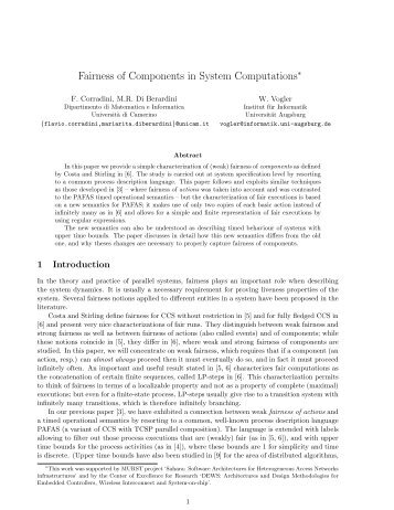 Fairness of Components in System Computations