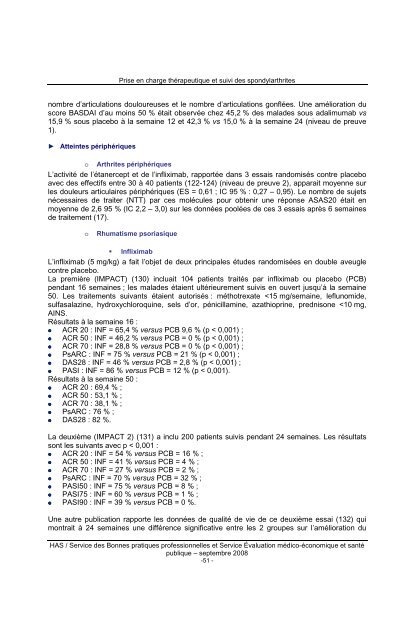 Prise en charge thÃ©rapeutique et suivi des spondylarthrites