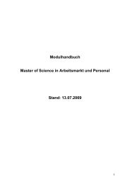 Modulhandbuch Master of Science in Arbeitsmarkt und Personal ...