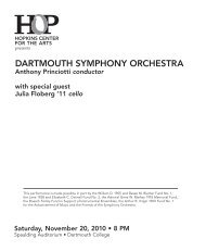 conductor - Hopkins Center - Dartmouth College