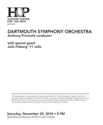 conductor - Hopkins Center - Dartmouth College