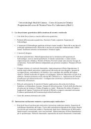 Chimica Fisica II e Laboratorio Mod.1 - UniversitÃ  degli Studi di ...