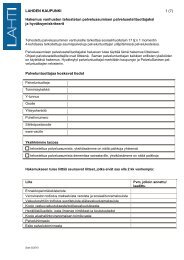 Palveluasumisen palveluntuottajan hakemus - Lahti