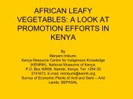 african leafy vegetables - GFU for Underutilized Species