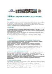 tecnico en comunidades ecologicas - FundaciÃ³n UNIDA