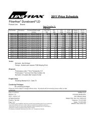 2011 Price Schedule Fiberfrax® Duraboard® LD - Unifrax
