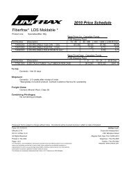 2010 Price Schedule Fiberfrax® LDS Moldable ® - Unifrax