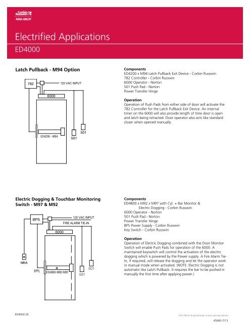 ED4000 Catalog - Corbin Russwin