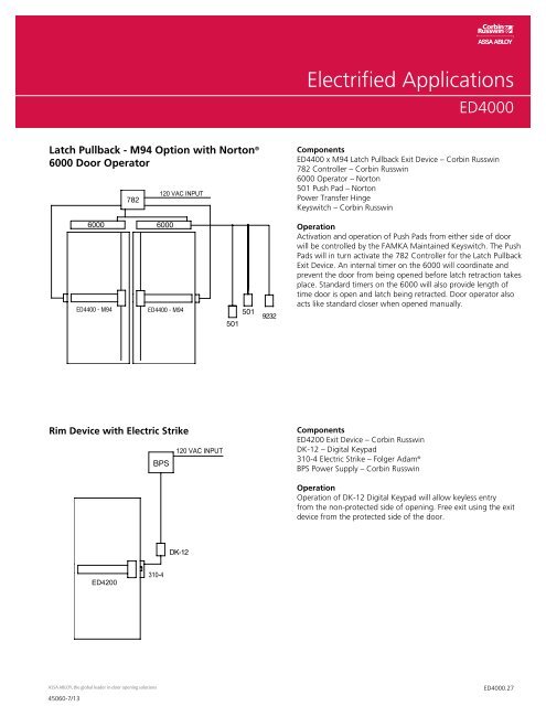 ED4000 Catalog - Corbin Russwin