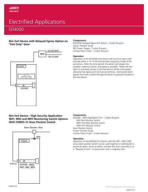 ED4000 Catalog - Corbin Russwin