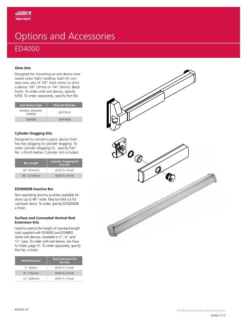 ED4000 Catalog - Corbin Russwin