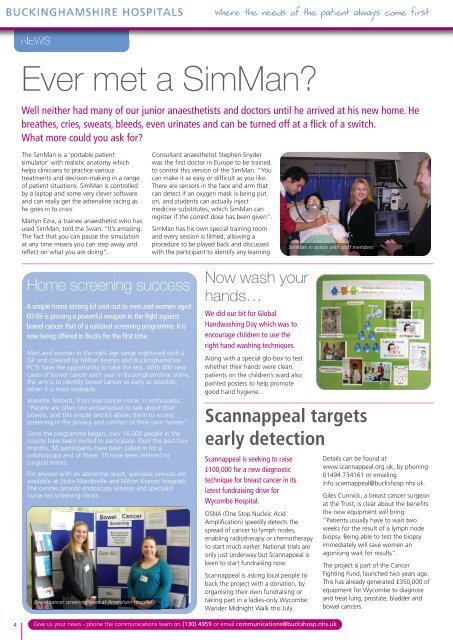 5. The Swan newsletter April 2010 - Become an NHS Foundation ...