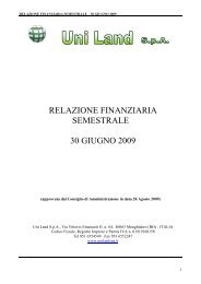 Relazione finanziaria semestrale - Uni Land