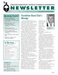 0737 SCSF Newsletter Winter07.qxd - Greater Saskatoon Catholic ...