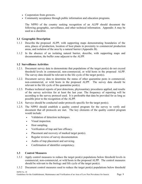 NAPPO Regional Standards for Phytosanitary Measures (RSPM)