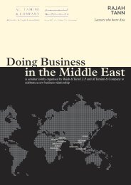 Doing Business in the Middle East - Rajah & Tann LLP