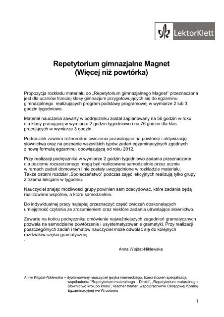 Repetytorium gimnazjalne Magnet (WiÄcej niÅ¼ powtÃ³rka) - LektorKlett