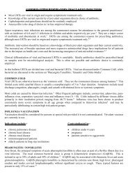 COMMON UPPER RESPIRATORY TRACT &ENT; INFECTIONS ...