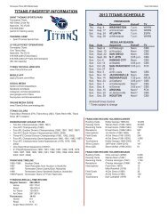 titans fingertip information 2013 titans schedule - NFL.com