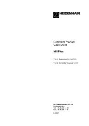 Controller manual V420-V500 MillPlus - Millplus.de