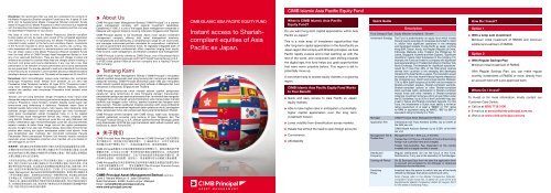 compliant equities of Asia Pacific ex Japan. - CIMB-Principal Asset ...