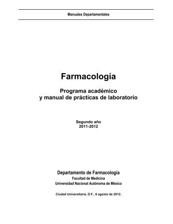 Manuales Departamentales - Departamento de FarmacologÃ­a