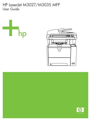 HP LaserJet M3027/M3035 MFP User Guide - ENWW - Unik